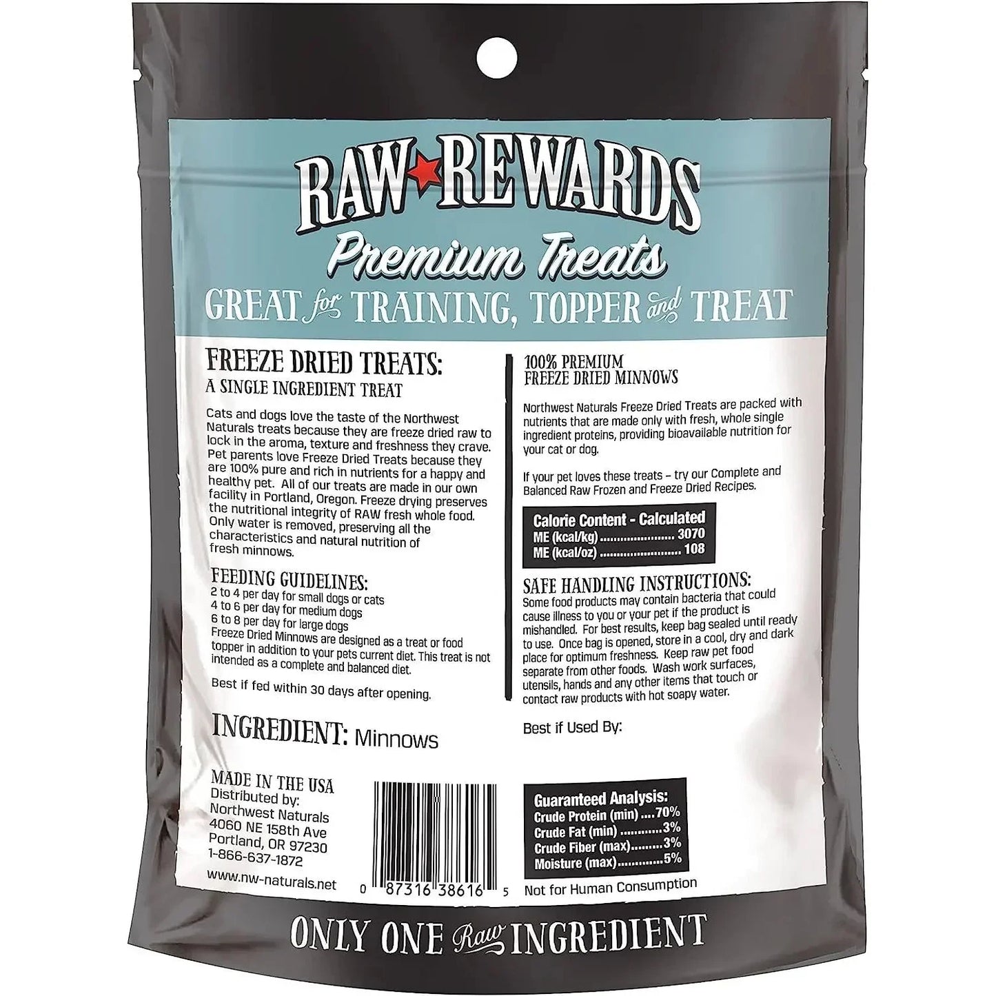 Northwest Naturals Minnows Freeze-Dried Treats for Dogs and Cats Northwest Naturals