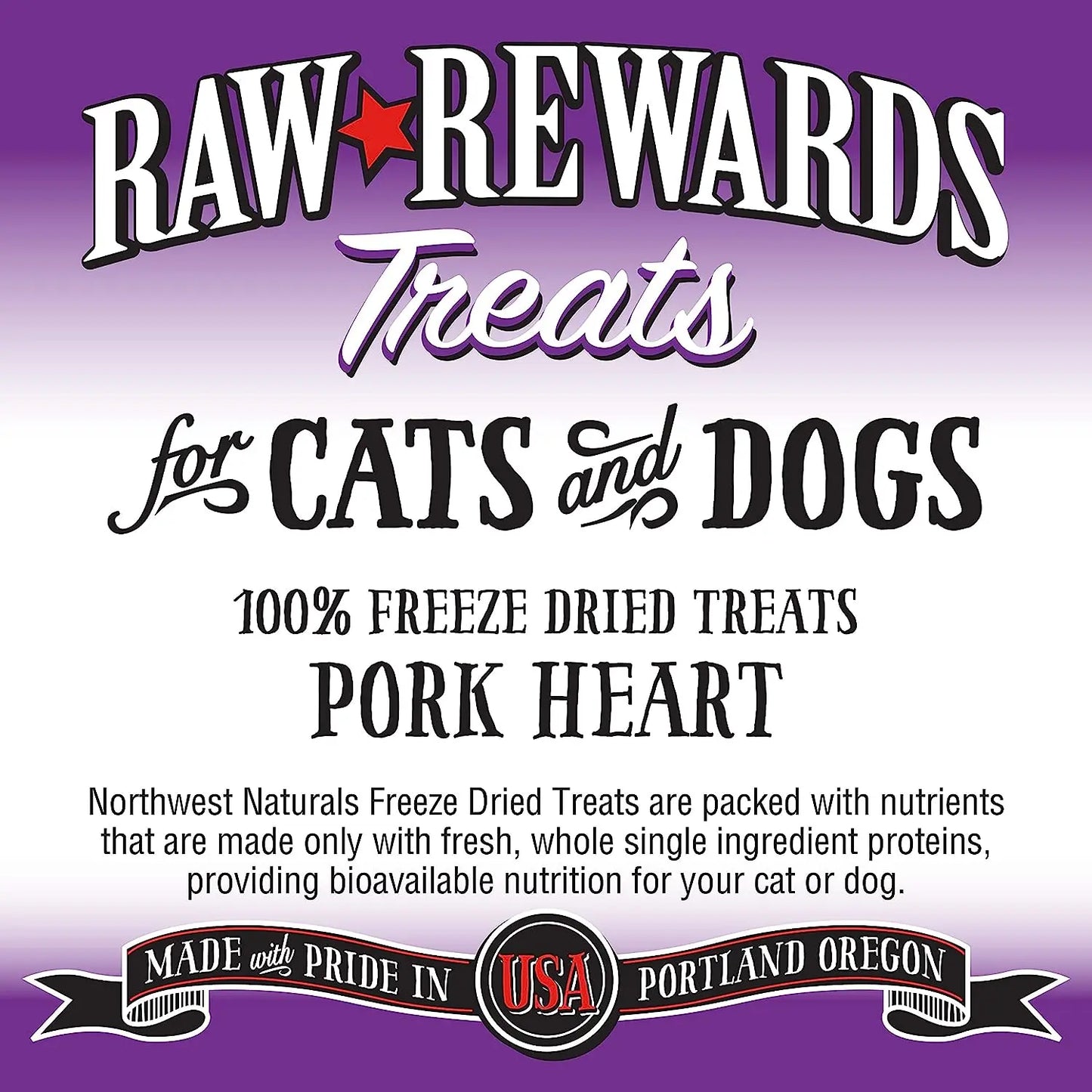 Northwest Naturals Pork Heart  Freeze-Dried Treats for Dogs and Cats Northwest Naturals