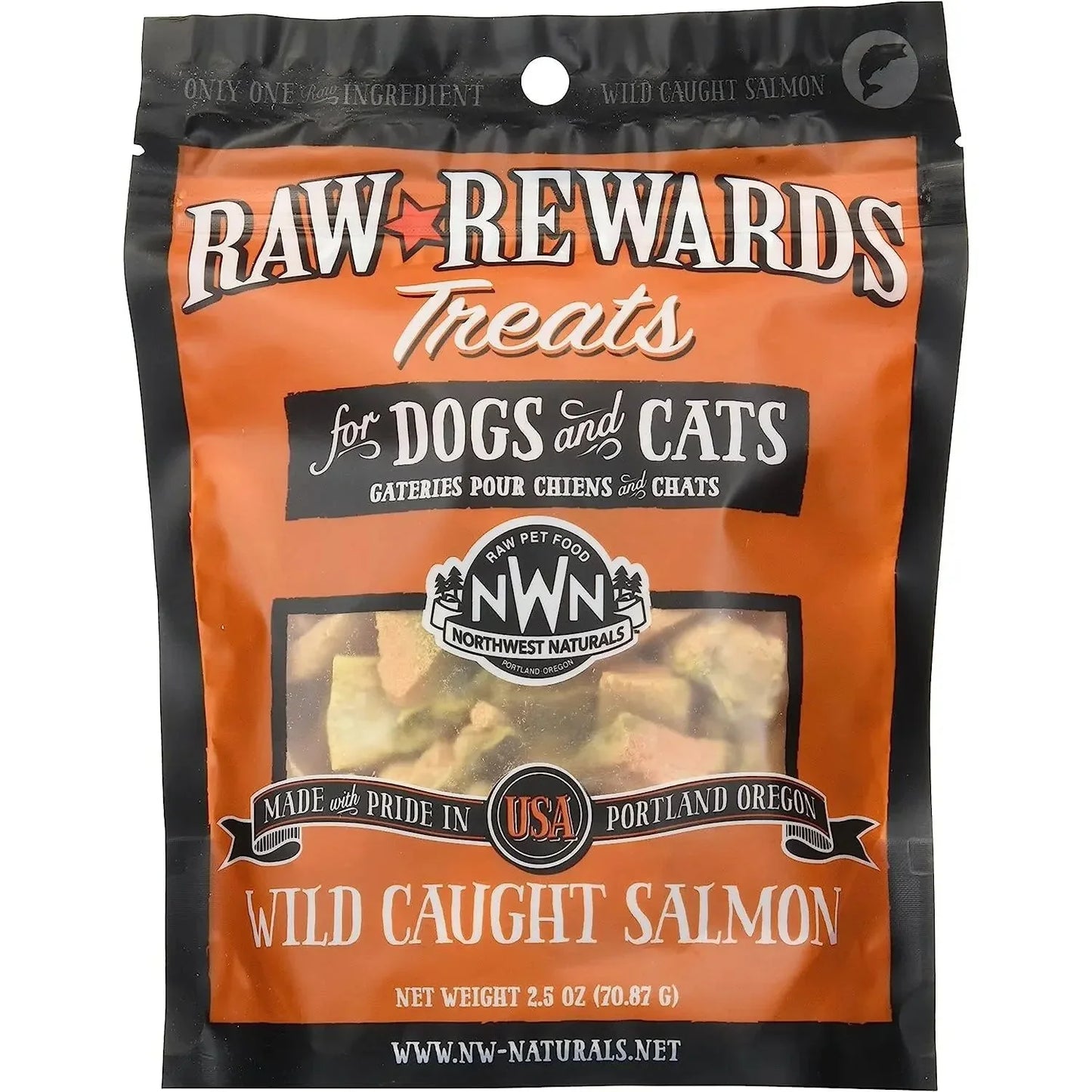 Northwest Naturals Salmon Freeze-Dried Treats for Dogs and Cats 2.5oz Northwest Naturals