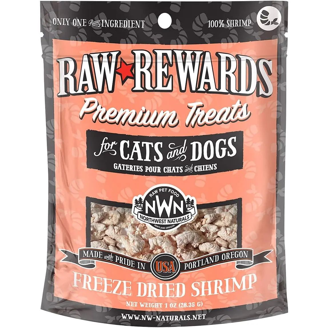 Northwest Naturals Shrimp Freeze-Dried Treats for Dogs and Cats 1oz Northwest Naturals