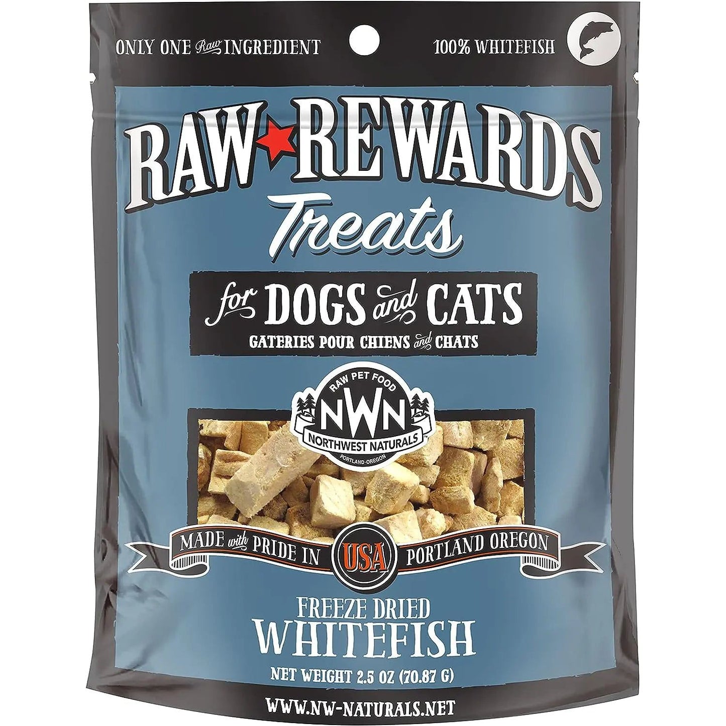 Northwest Naturals Whitefish Freeze-Dried Treats for Dogs and Cats Northwest Naturals