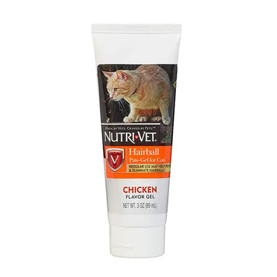 Nutri-Vet Hairball Chicken Flavor Paw-Gel for Cats 3 oz Nutri-Vet