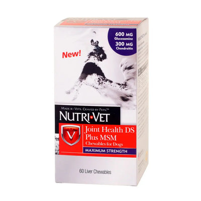 Nutri-Vet Joint Health Plus MSM Maximum Strength Chewable for Dogs Liver 60 ct Nutri-Vet