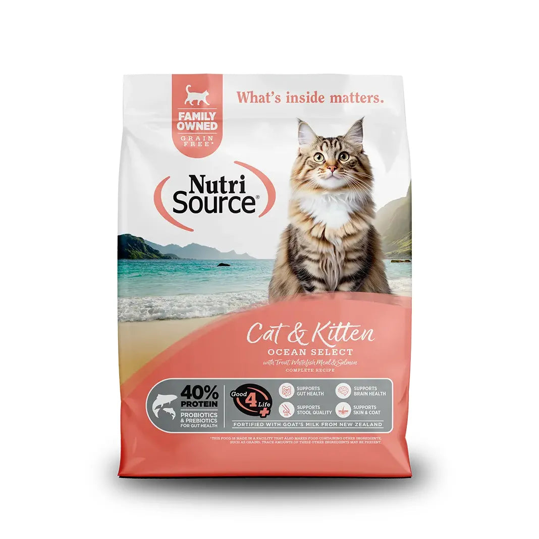 NutriSource Grain Free Ocean Select Cat & Kitten Dry Cat Food NutriSource