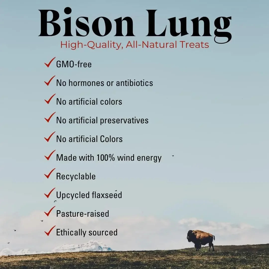 OTIS Wild Things Grass-Fed Bison Lung Filets Dog Treats 4oz OTIS