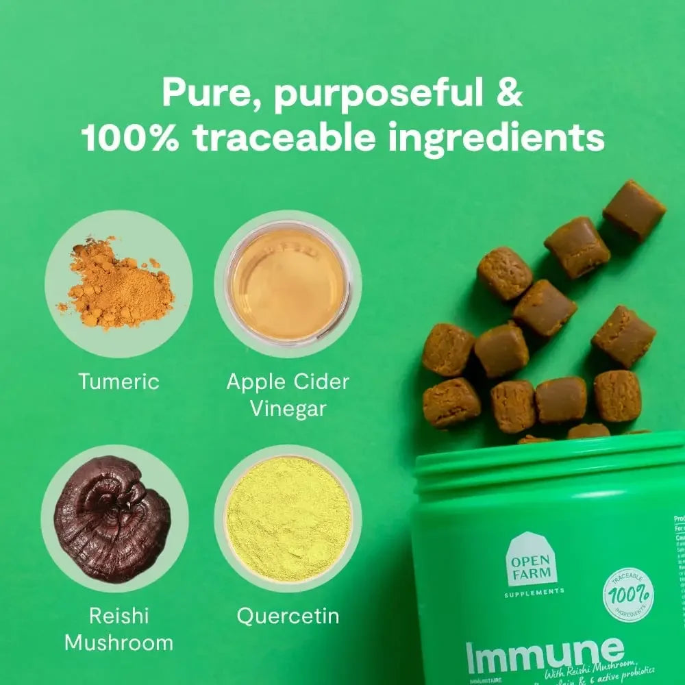 Open Farm Immune Chews Dog Supplement 90 Count Open Farm