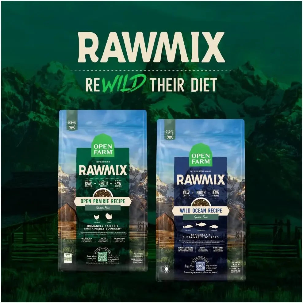 Open Farm RawMix Open Prairie Recipe Grain Free Cat Open Farm