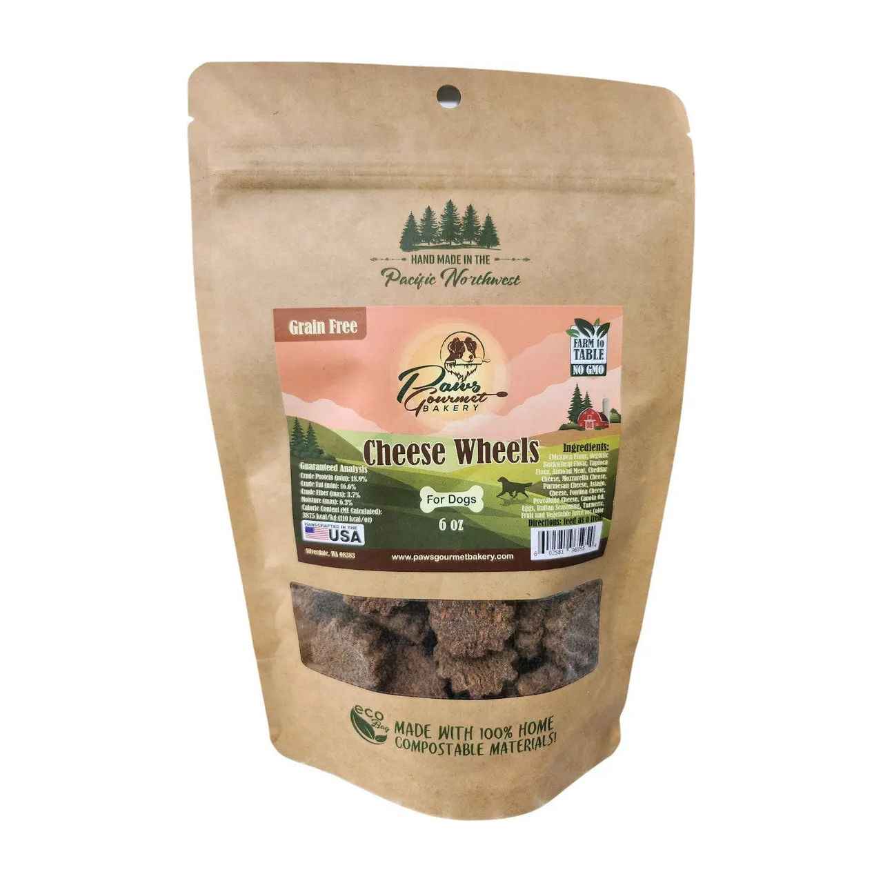Paws Gourmet Bakery Grain Free Cheese Wheels Dog Treats Paws Gourmet Bakery