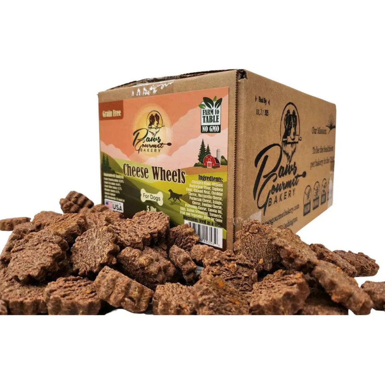 Paws Gourmet Bakery Grain Free Cheese Wheels Dog Treats Paws Gourmet Bakery