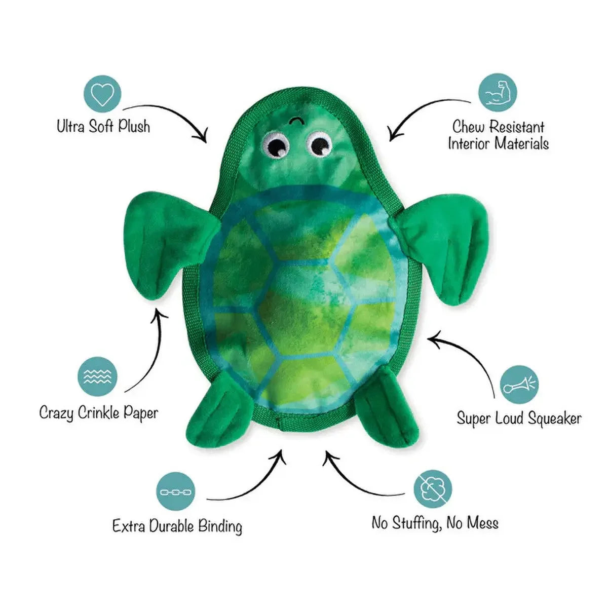 PetShop by Fringe Studio Shell Of A Time Durable Plush Dog Toy PetShop by Fringe Studio