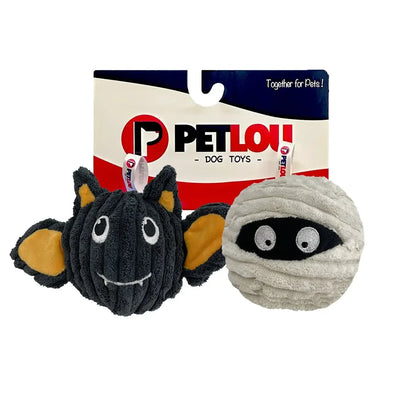 Petlou 4" EZ Squeaky Ball Twin Pack Halloween Dog Toys Petlou