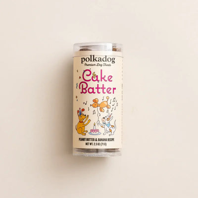 Pokadog Cake Batter Peanut Butter and Banana Dog Treats Polka Dog