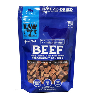 Raw Dynamic Freeze-Dried Grass Fed Beef Recipe Cat Food Raw Dynamic