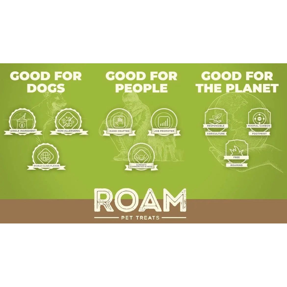 Roam Pet Treats Ossy Cuts Ostrich Neck Dog Chew for Small to Medium Dogs Roam