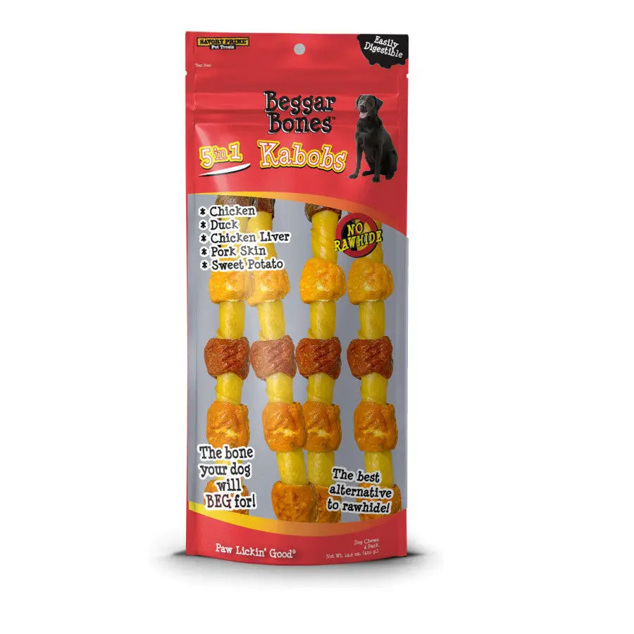 Savory Prime Beggar Bone 5 in 1 Kabobs Dog Treats Savory Prime CPD