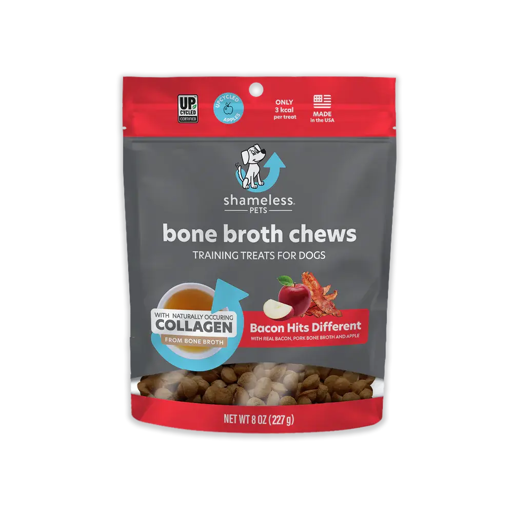 Shameless Pets Bone Broth Chews Bacon Hits Different Dog Treats 8oz Shameless Pets