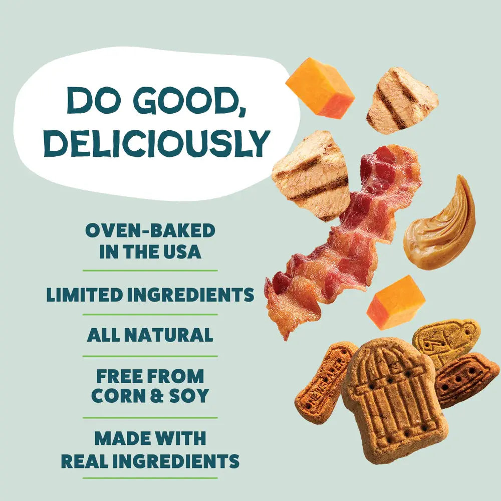 Shameless Pets Crunchy Bites Snack Mix Crunchy Dog Treats 10oz—oven-baked, limited ingredient, all natural treats made with upcycled ingredients and free from corn & soy. “Do Good, Deliciously.”.