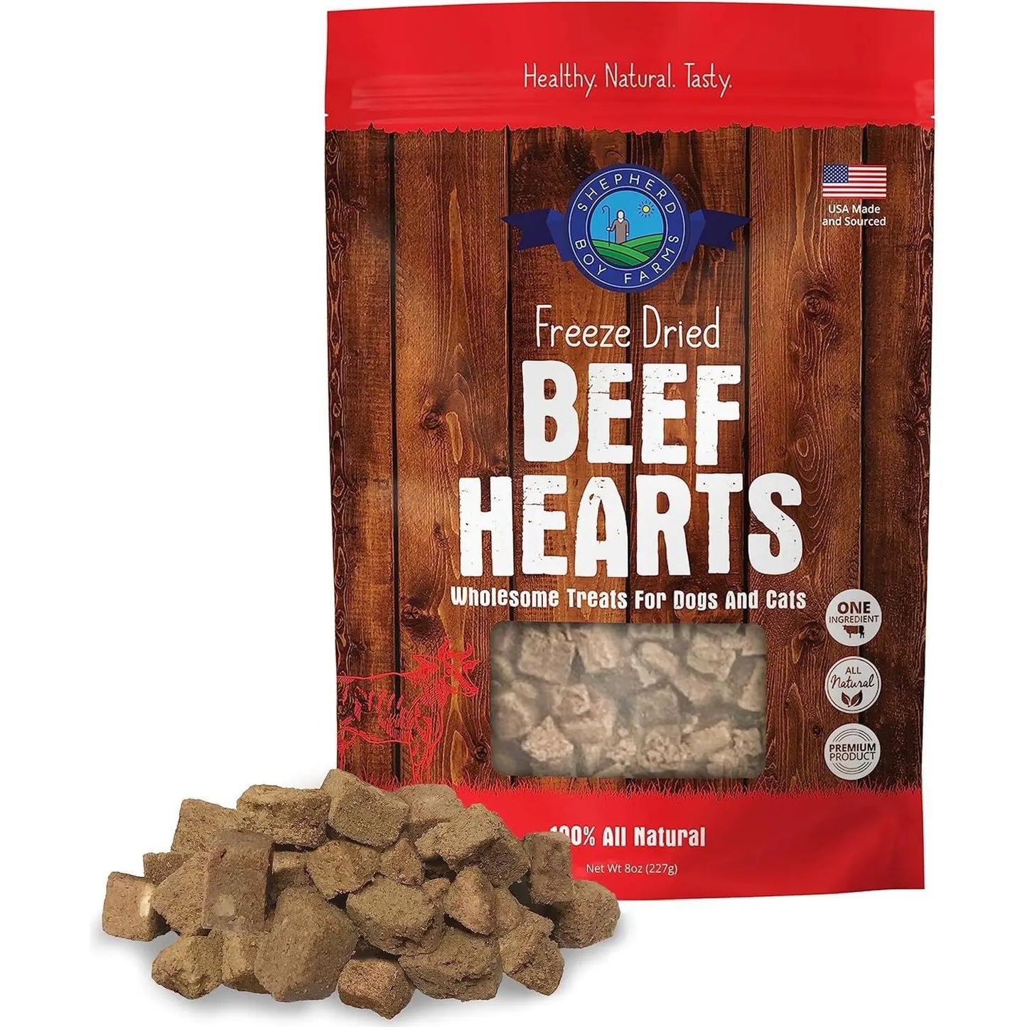 Shepherd Boy Farms Freeze Dried Beef Heart Dog Treats Shepherd Boy Farms