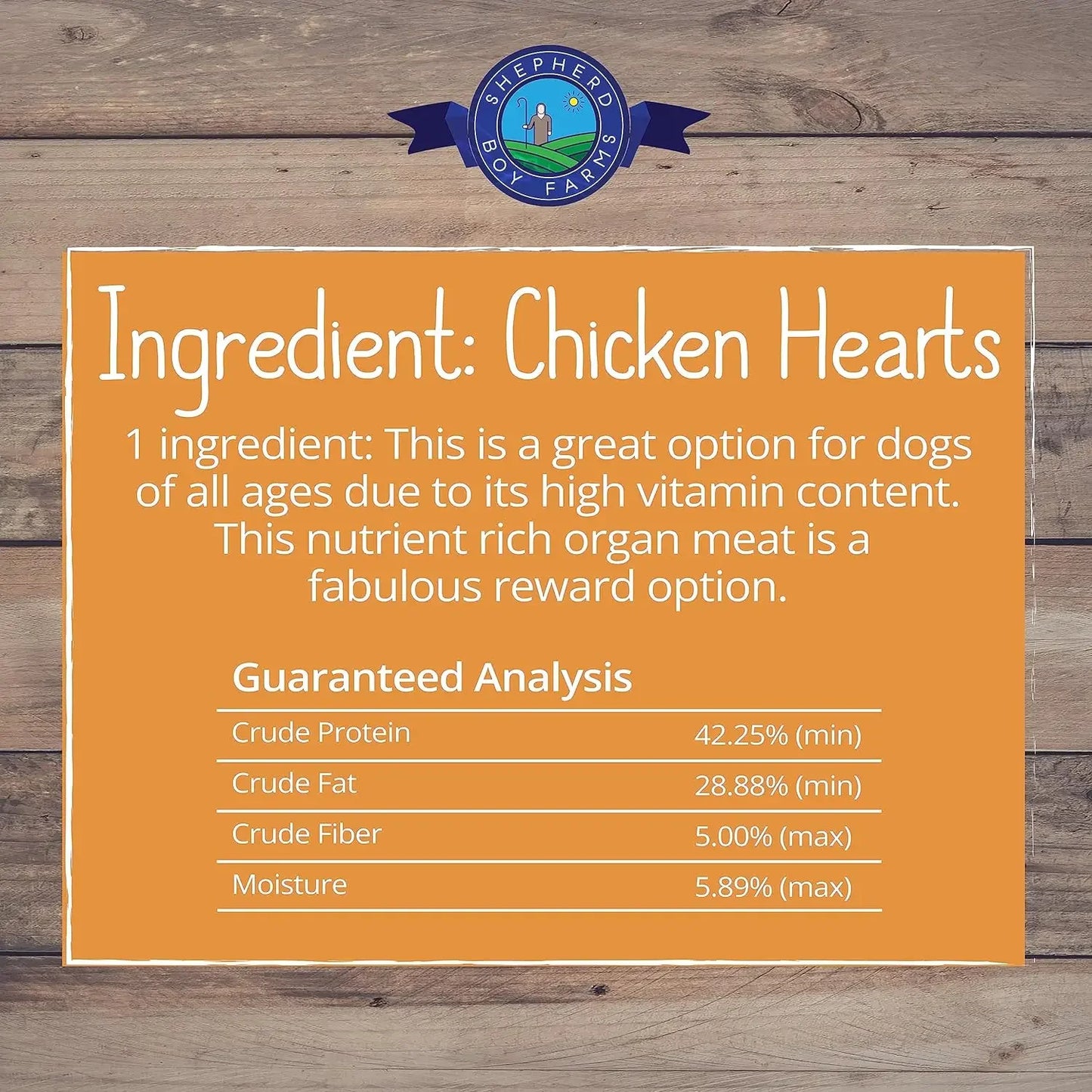Shepherd Boy Farms Freeze Dried Chicken Heart Dog Treats Shepherd Boy Farms