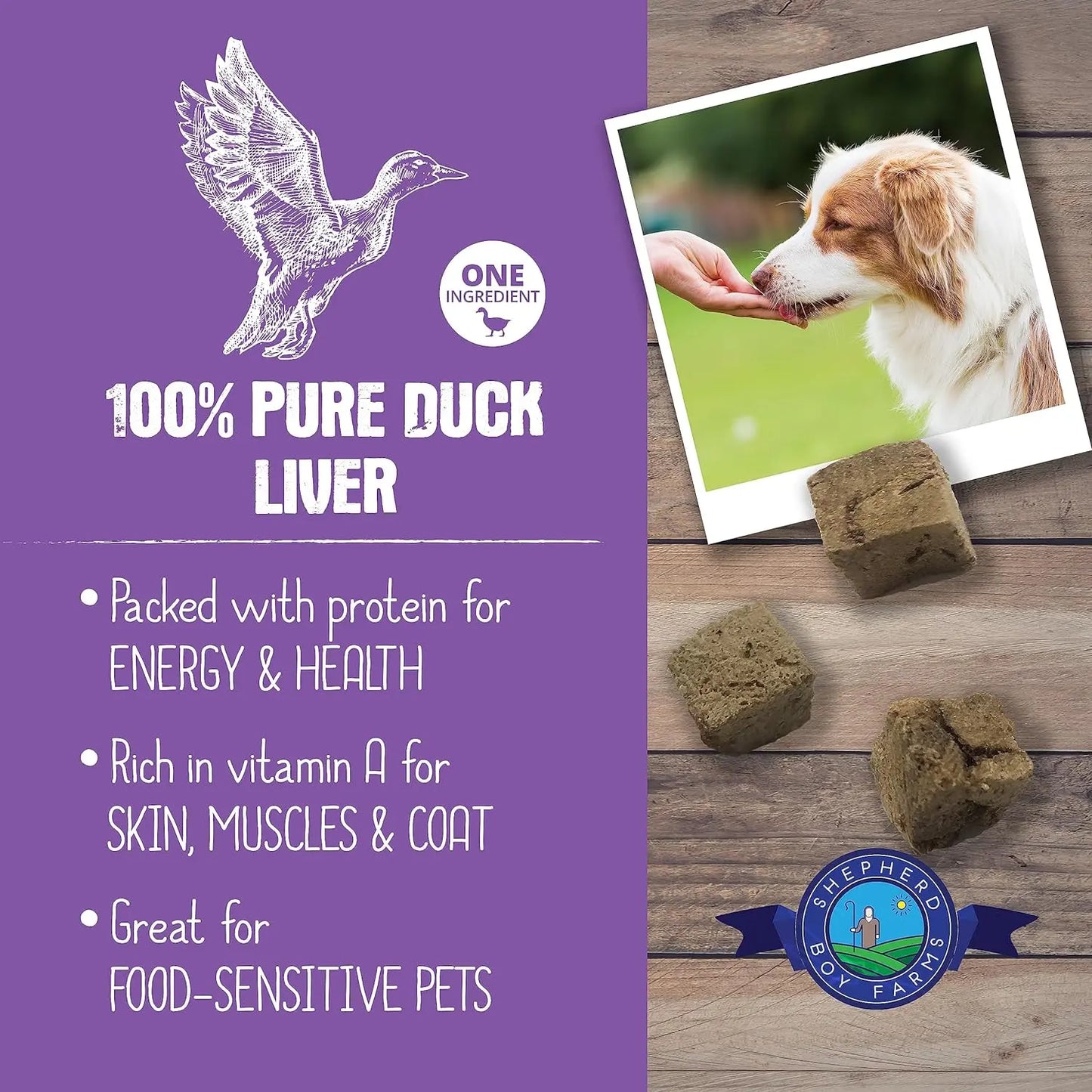 Shepherd Boy Farms Freeze Dried Duck Liver Dog Treats Shepherd Boy Farms