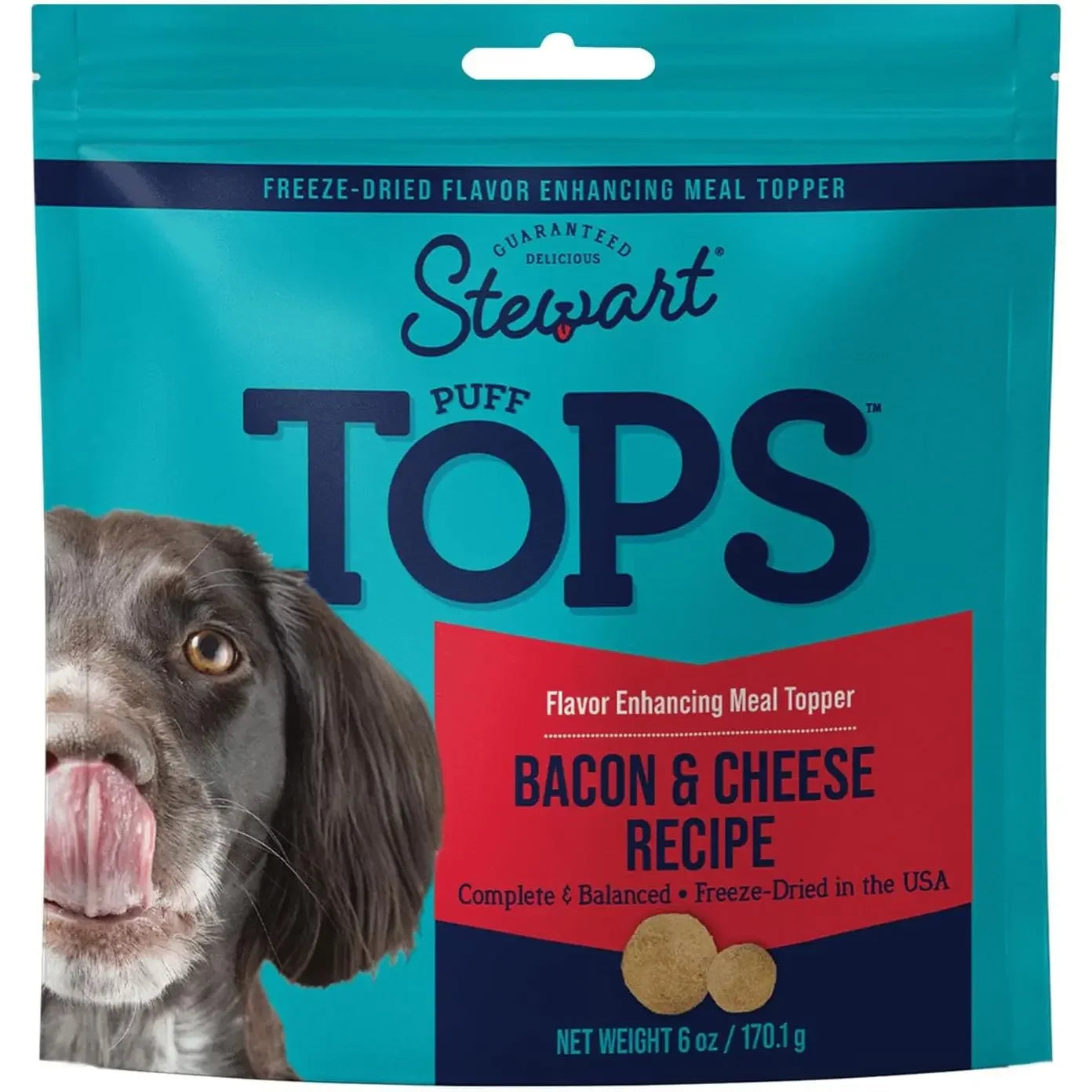 Stewart Puff Tops Bacon & Cheese Recipe Freeze-Dried Dog Food Topper - Talis Us