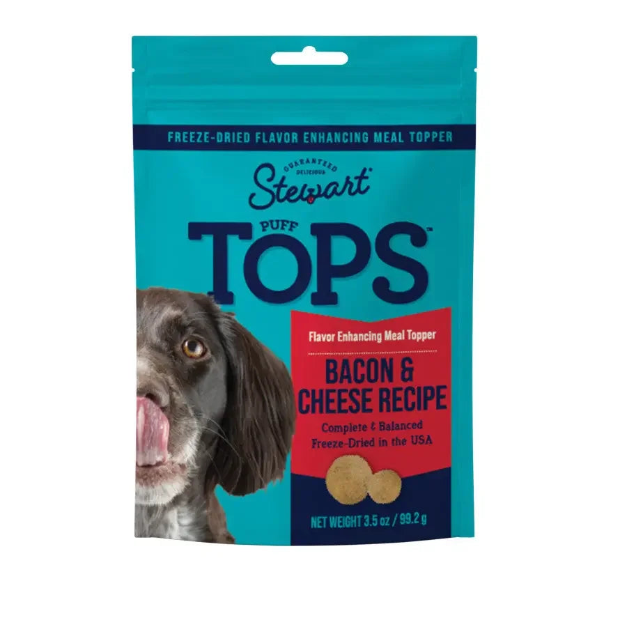 Stewart Puff Tops Bacon & Cheese Recipe Freeze-Dried Dog Food Topper - Talis Us