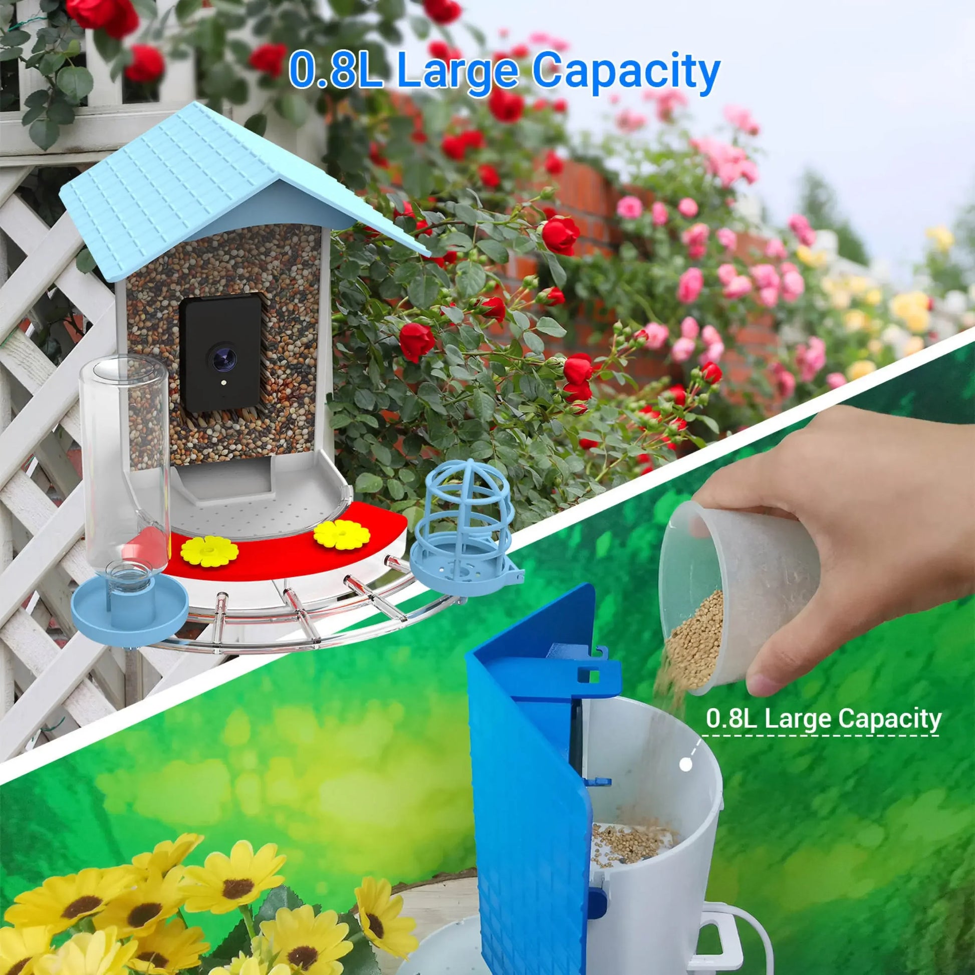 Talis-us Smart Bird Feeder Auto Capture Birds Videos & Motion Detection Wireless Camera Talis Us