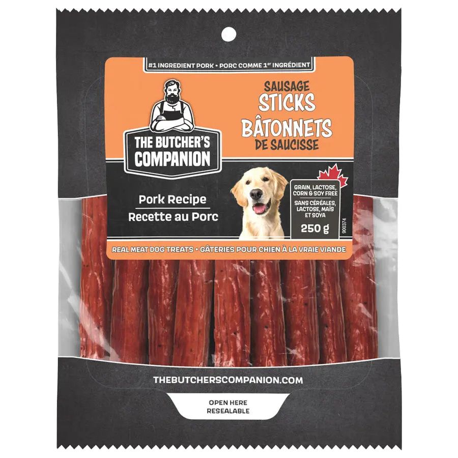 The Butcher's Companion Dog Treats Pork Recipe Sausage 8.8oz The Butcher's Companion