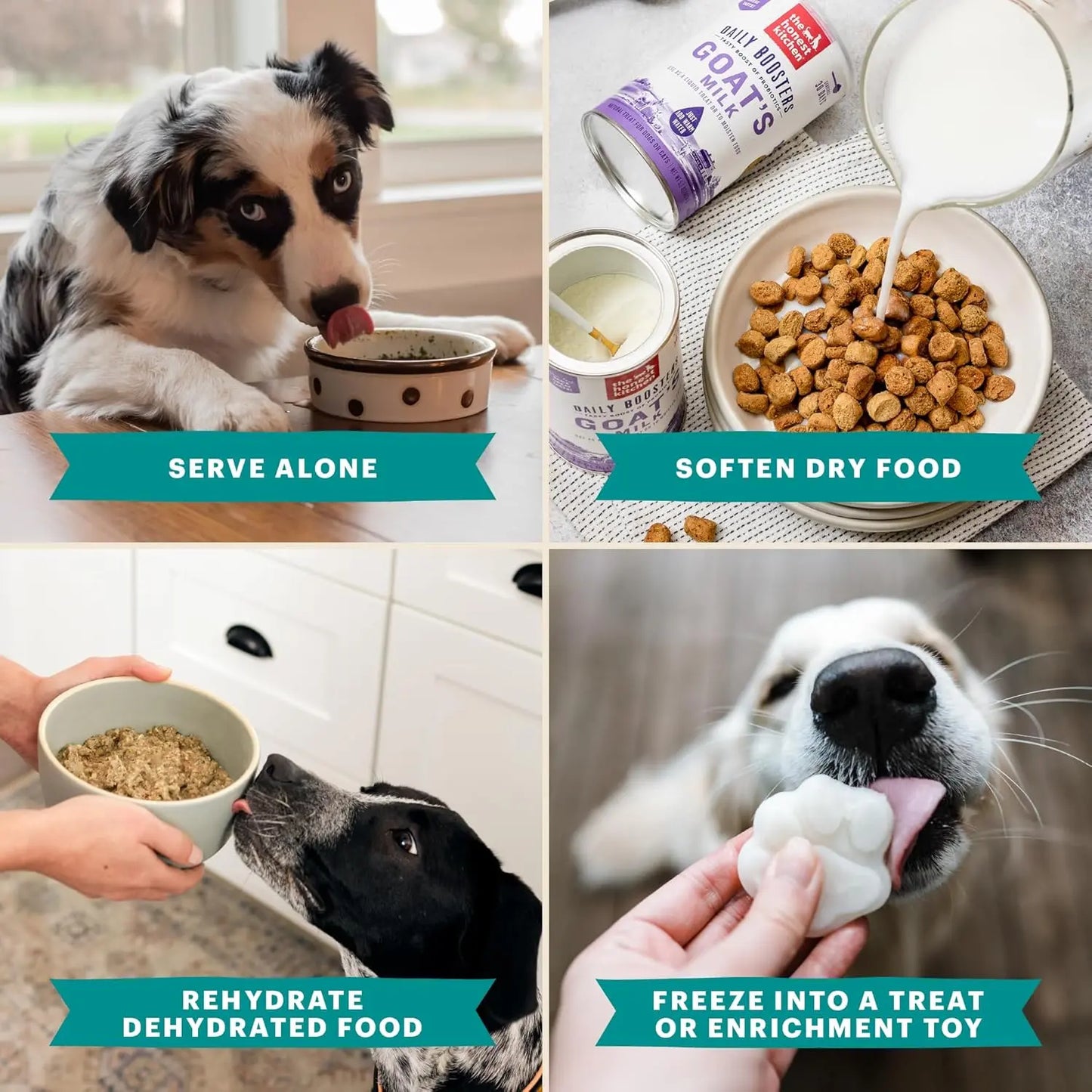 The Honest Kitchen Daily Boosters Instant Goat's Milk with Probiotics for Dogs The Honest Kitchen