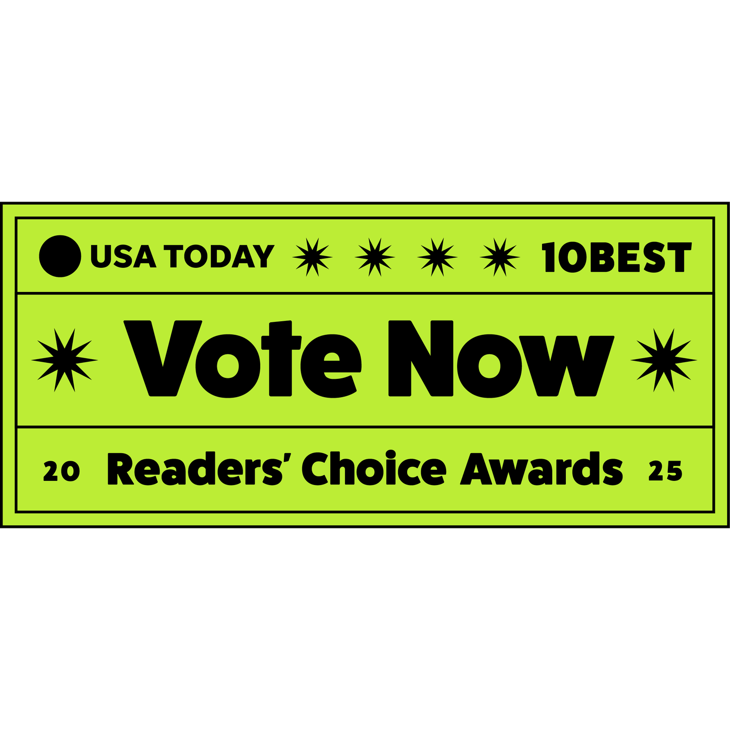 A bold green banner with black text announces: “VOTE NOW for Talis-us as the Best Pet Store by USA TODAY 2025,” featuring Talis Us branding, star graphics, and a striking design to highlight this Readers’ Choice Awards nomination.