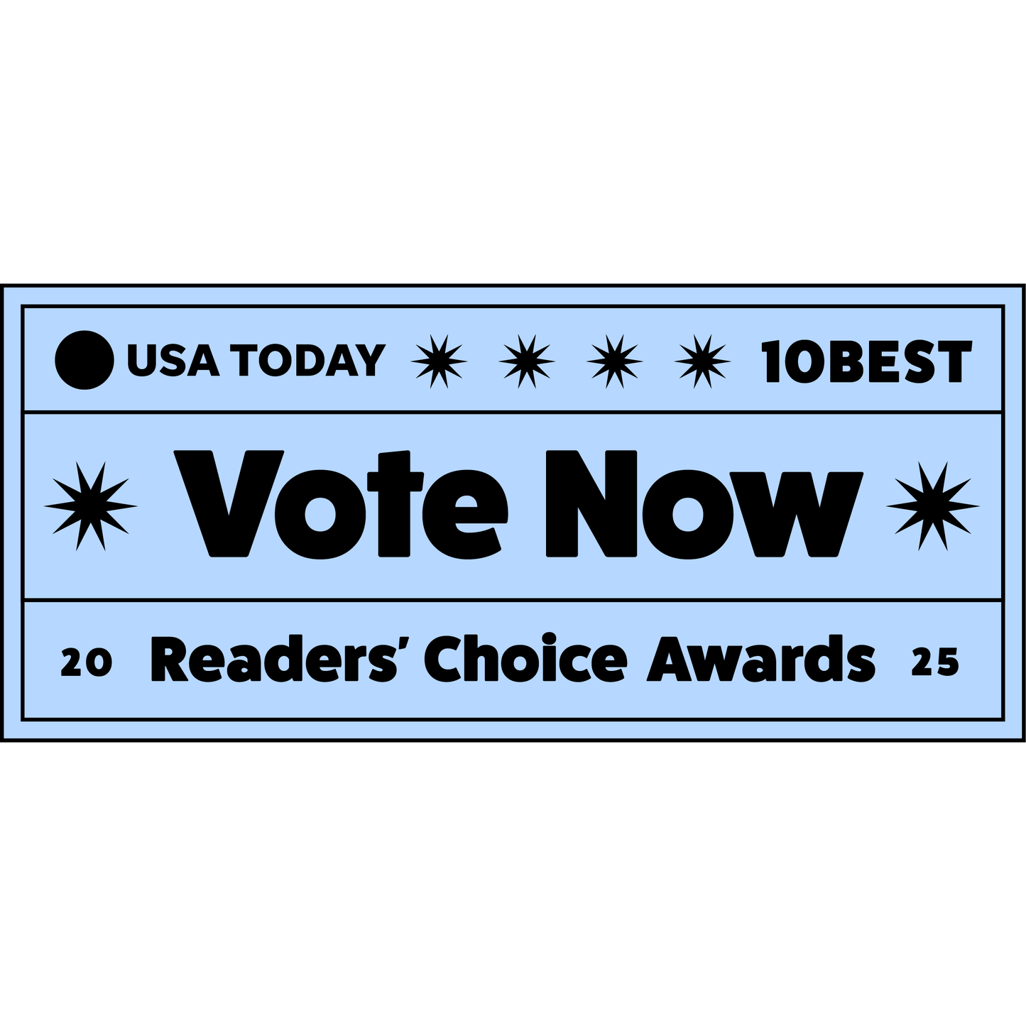 A blue graphic with stars reads: VOTE NOW for Talis-us as the Best Pet Store by USA TODAY 2025, featuring Talis Us as a nominee in the USA TODAY 2025 Readers Choice Awards.