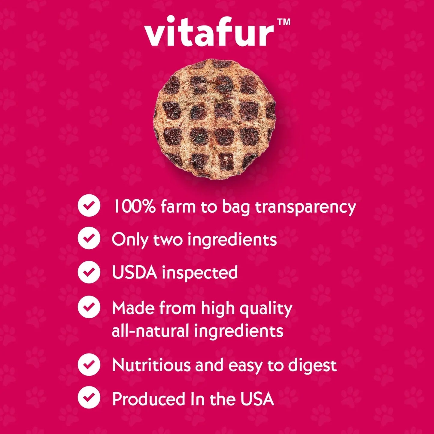 Vitafur Barkin Burger Lamb & Pumpkin Dog Treat 4 oz Vitafur