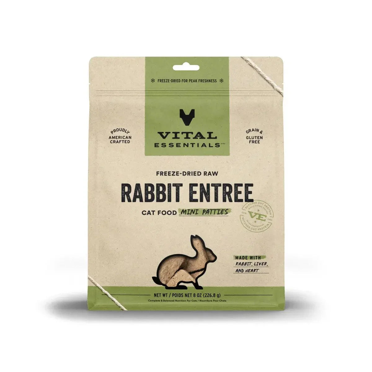 Vital Essentials® Freeze-Dried Raw Rabbit Entree Cat Food Mini Patties Vital Essentials®