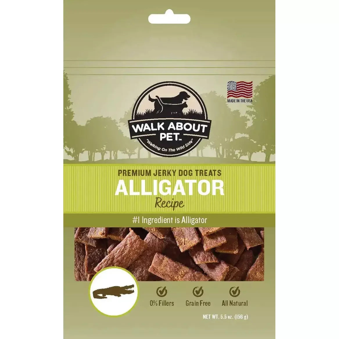 Walk About Pet Alligator Jerky Dog Treat Walk About Pet