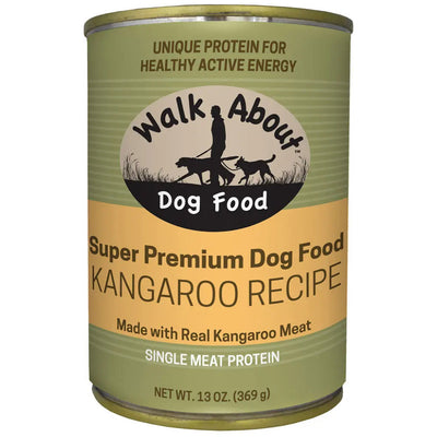 Walk About Pet Kangaroo Recipe Canned Dog Food 13 oz Case of 12 Walk About Pet
