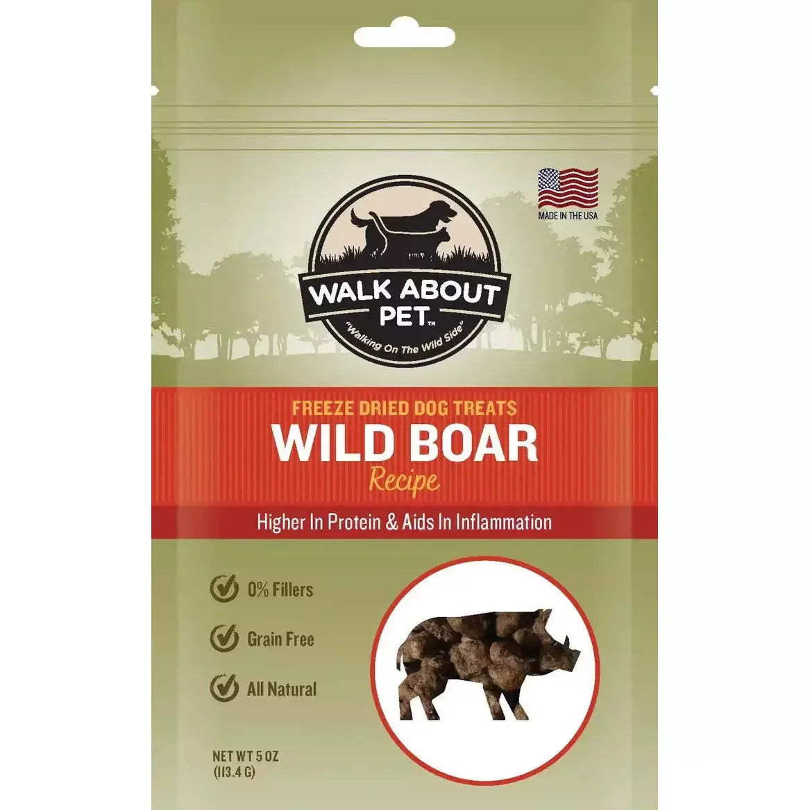 Walk About Pet Wild Boar Freeze Dried Dog Treat Walk About Pet