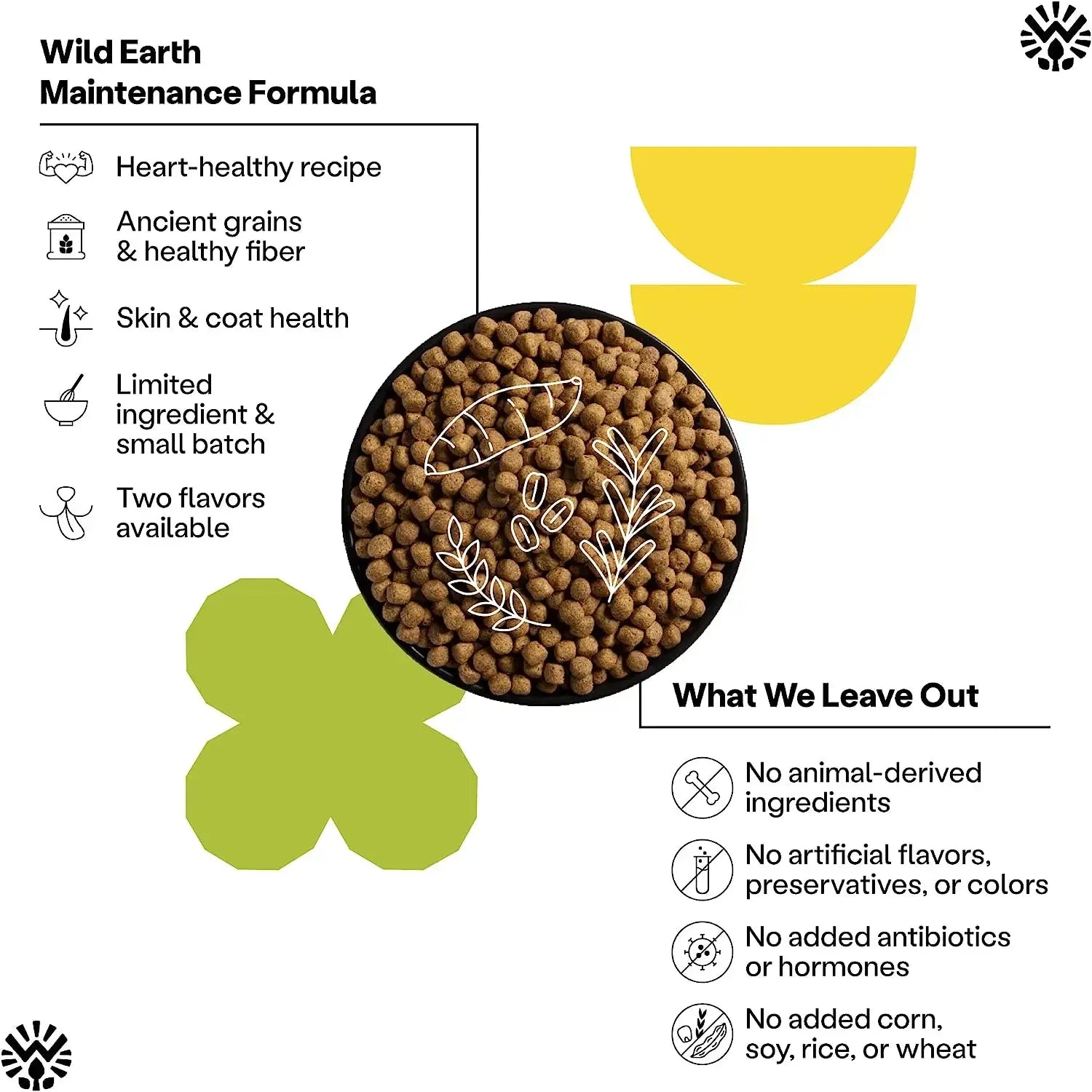 Wild Earth Maintenance Formula Vegan Dog Food Allergy Relief Golden Rotisserie Flavor Wild Earth