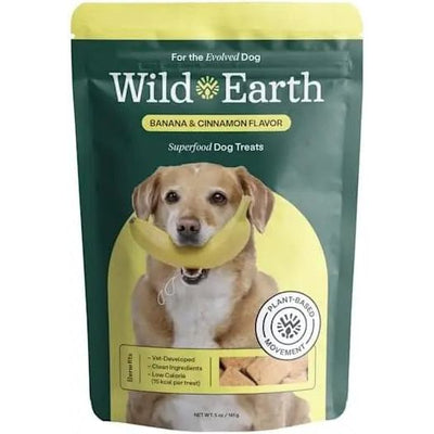 Wild Earth Superfood Vegan Dog Treats with Koji, Banana Cinnamon 5oz Wild Earth