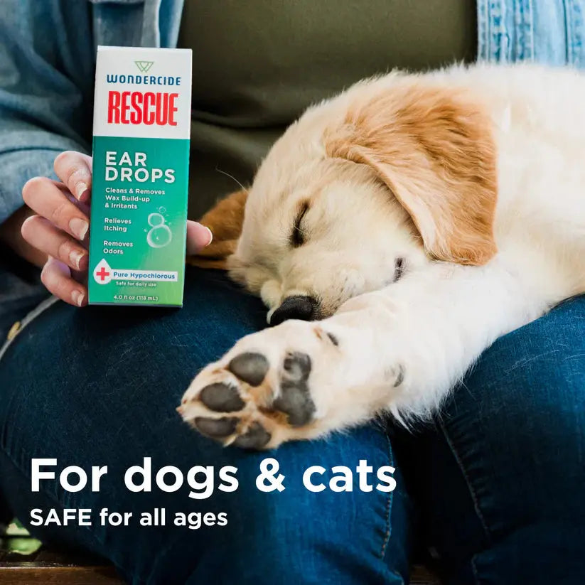 Wondercide Rescue - Ear Drops for Pets - Cleans and Removes Wax 4oz Wondercide