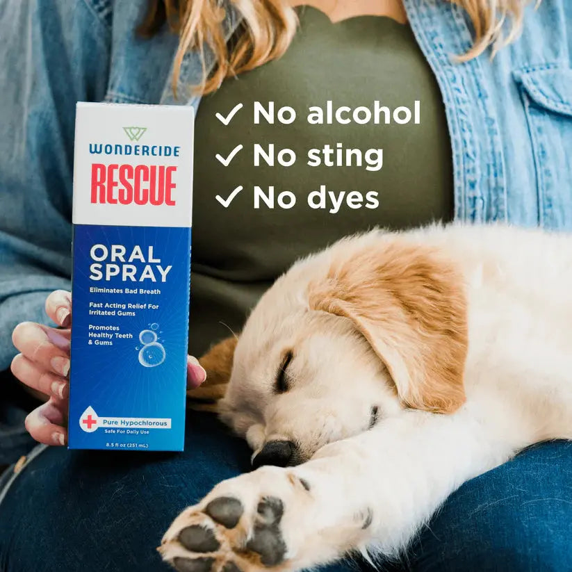 Wondercide Rescue Oral Spray for Dogs and Cats Freshens Breath 8.5oz Wondercide