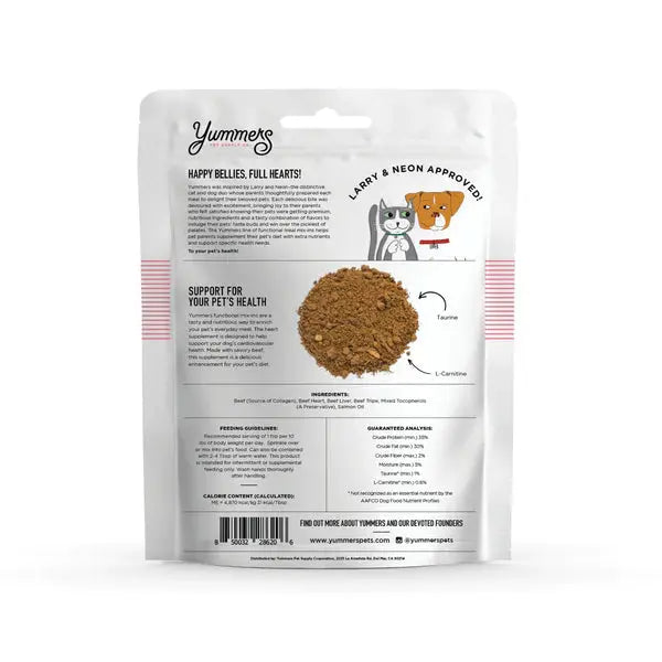 Yummers Heart Aid Beef Supplement Mix in for Dogs Food Topper, 8 oz. Yummers