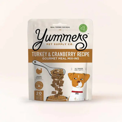Yummers Turkey & Cranberry Recipe Gourmet Meal Mix in for Dogs Food Topper, 5 oz Yummers