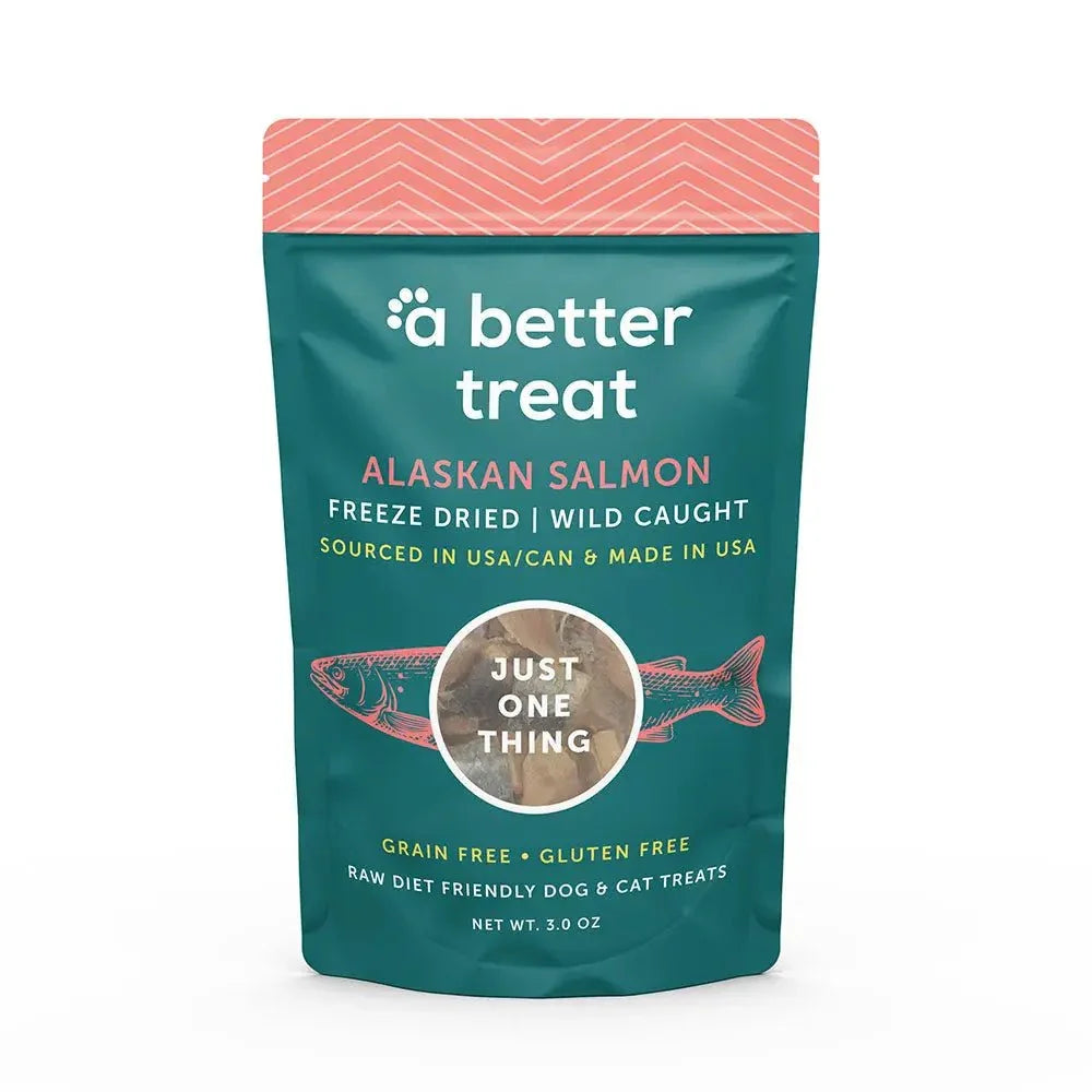 A Better Treat Freeze Dried Raw Wild Caught Salmon Dog and Cat Treats 3 oz - Talis Us