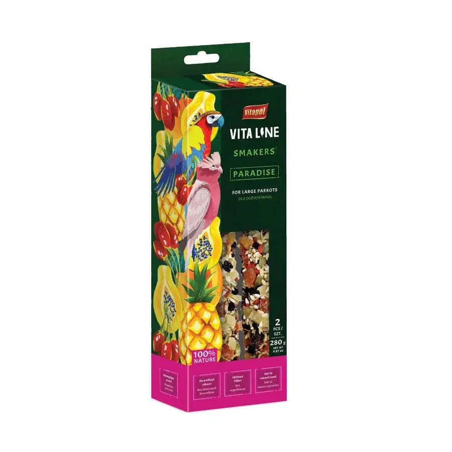 A & E Cages Vitapol Vita Line Smakers Paradise for Large Parrots 280 g, 2 pk - Talis Us