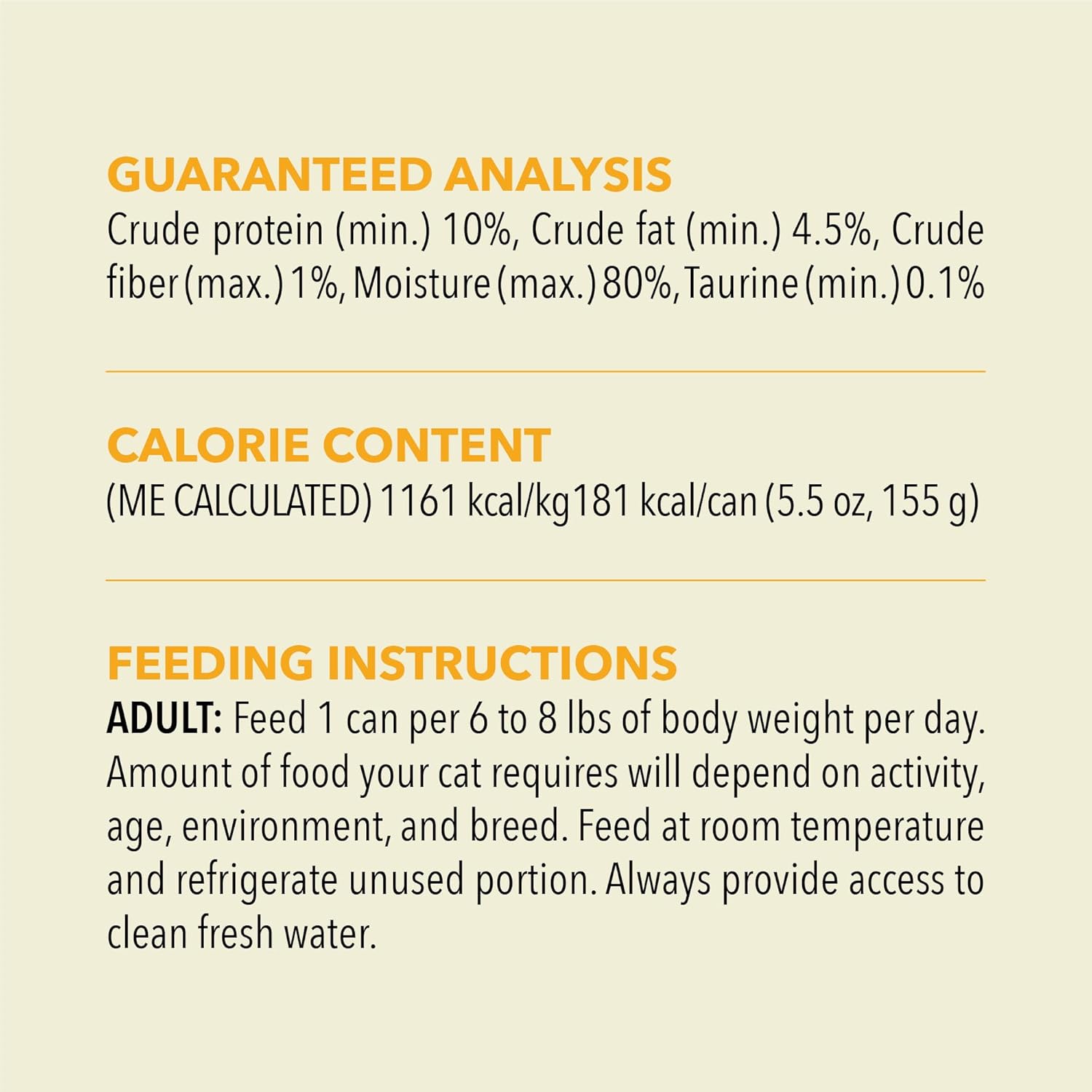 ACANA chicken and fish wet cat food nutritional information and feeding instructions for optimal health