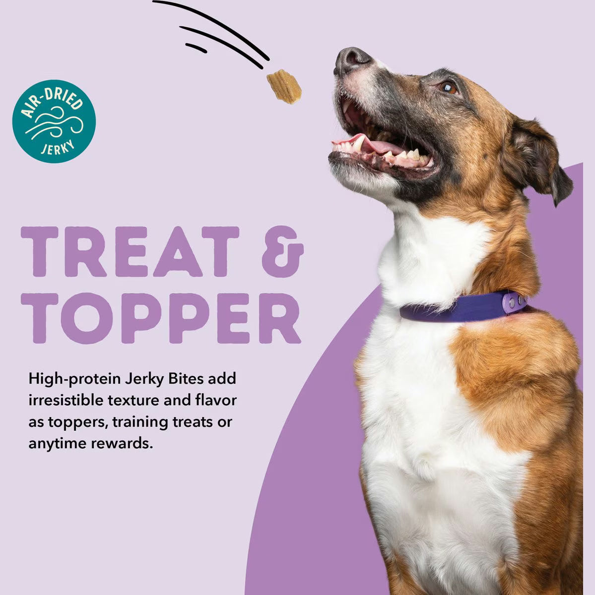 ACANA duck jerky dog treats in a dog-friendly packaging offering high-protein snacks for training and rewards