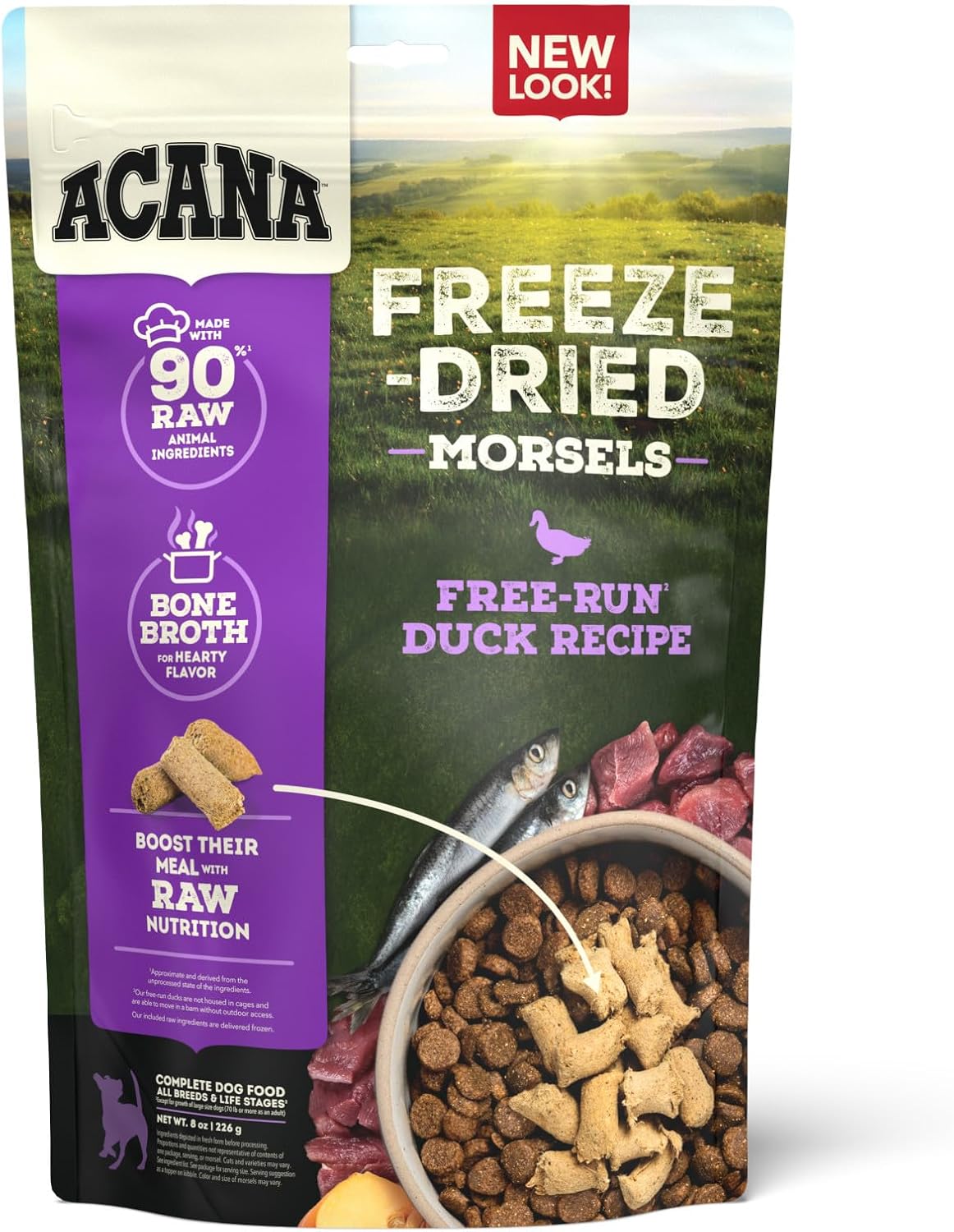Acana Freeze-Dried Dog Food Morsels with Free-Run Duck Recipe for Nutritious Canine Meals