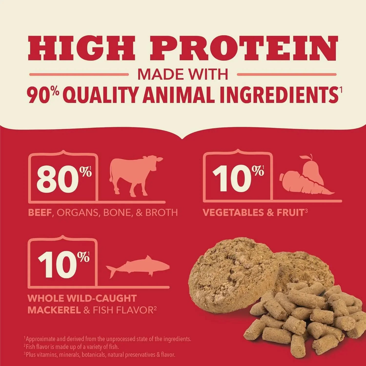 Acana Freeze-Dried Dog Food with 90% quality animal ingredients and high protein content