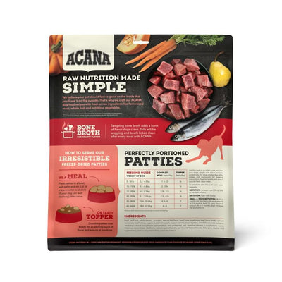 Acana Freeze-Dried Dog Food with Raw Nutrition Ingredients and Perfectly Portioned Patties