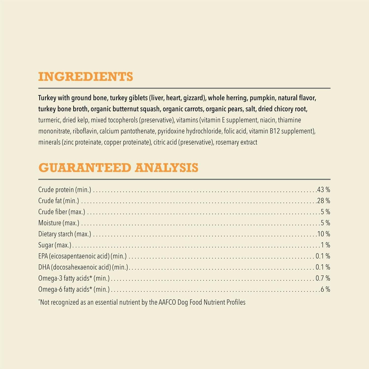 Acana freeze-dried dog food topper with turkey and wholesome ingredients for enhanced nutrition